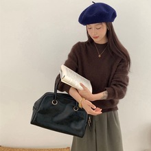 羊绒衫女25秋冬新款半高领套头毛衣宽松慵懒风针织羊毛拉绒上衣软