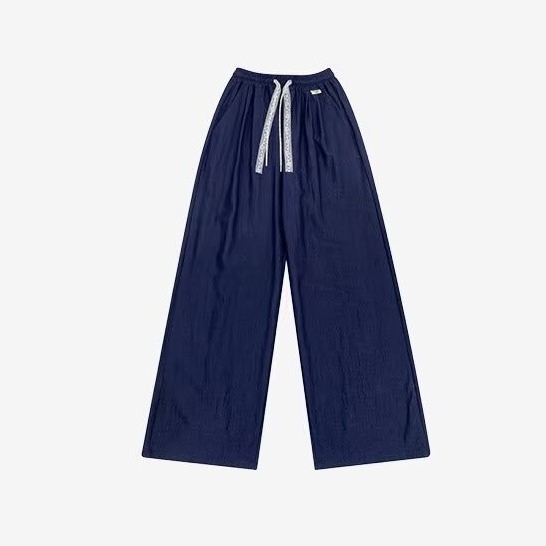 Girls' Summer Thin Anti-Mosquito Pants 2025 New Stylish Loose Ice Silk Pants for Middle School Students, Wide-Leg Pants for Older Girls