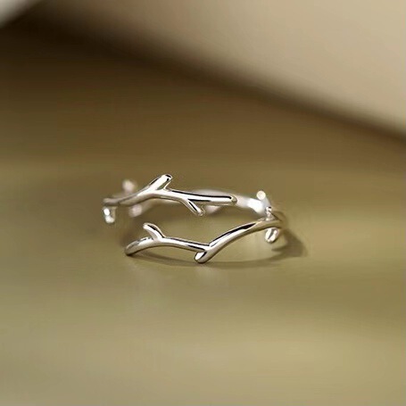 s925 sterling silver antler ring female personality cold style niche design ins adjustable fashion personalized ring