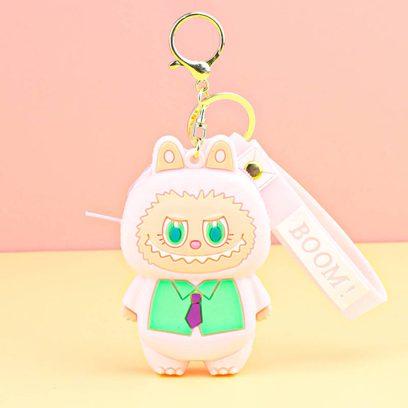 ラブブシリコンキーホルダー小銭入れミニバッグ可愛いイヤホンケース財布バッグペンダントアクセサリー|undefined