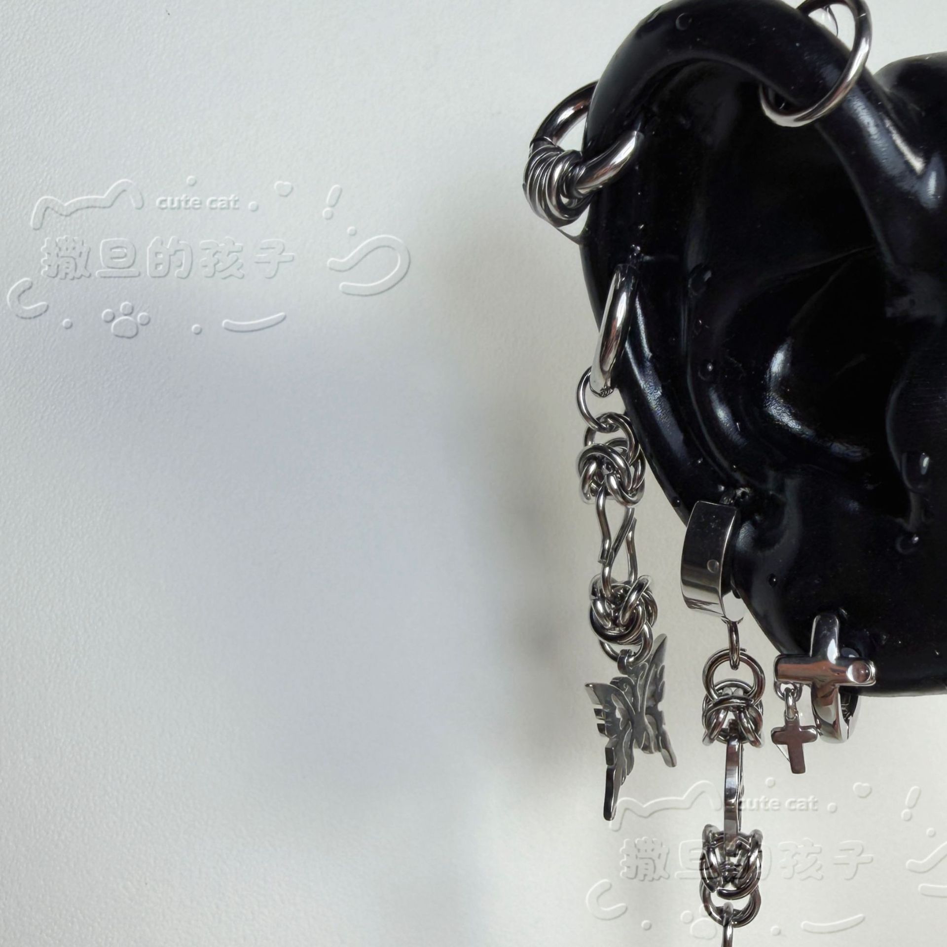 Labret stud lip piercing jewelry styling detail