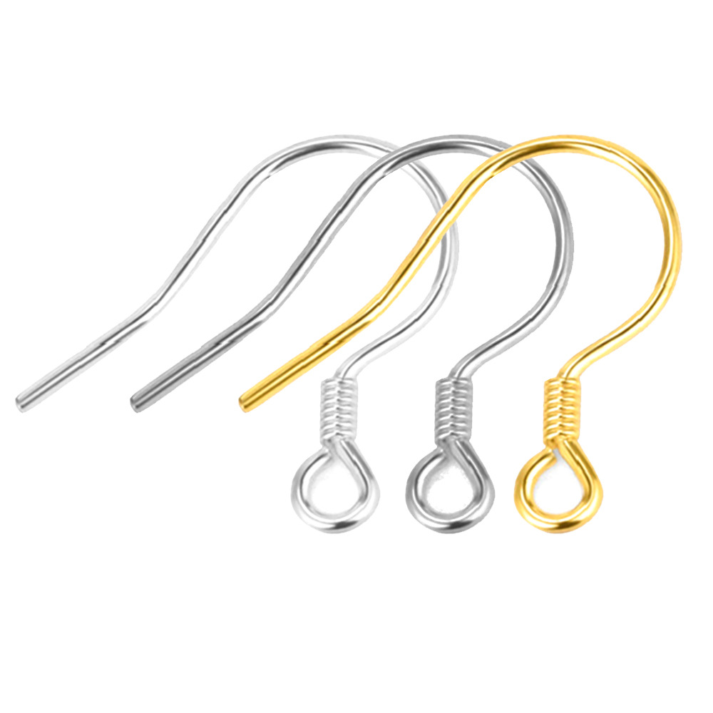 跨境热销黄铜耳勾耳环耳饰品配件耳钩diy手工半成品耳钩材料批发