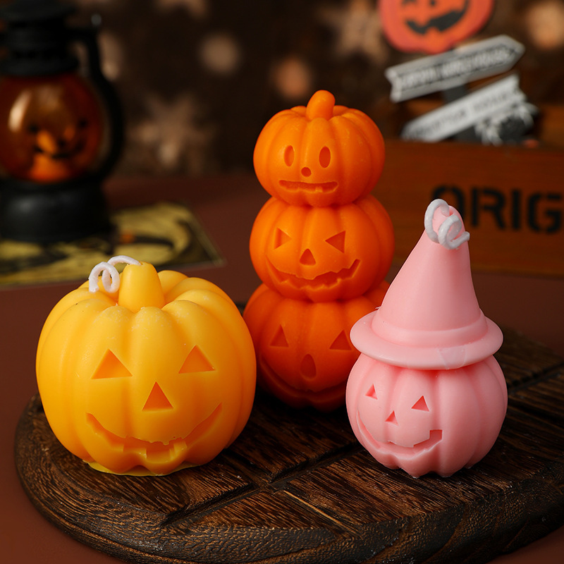 ハロウィンカボチャゴースト香りキャンドルクロスボーダーホリデーギフトインクリエイティブホームデコレーションハロウィンデコレーションギフト|undefined