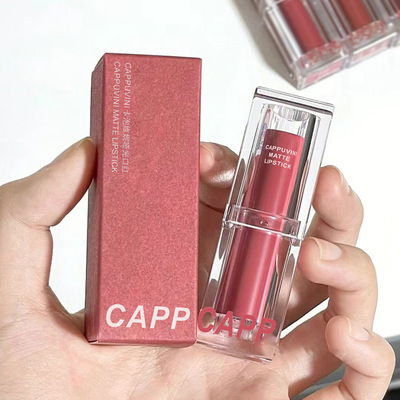 Cappuvini Viney Matte Lipstick student face without makeup Fade waterproof