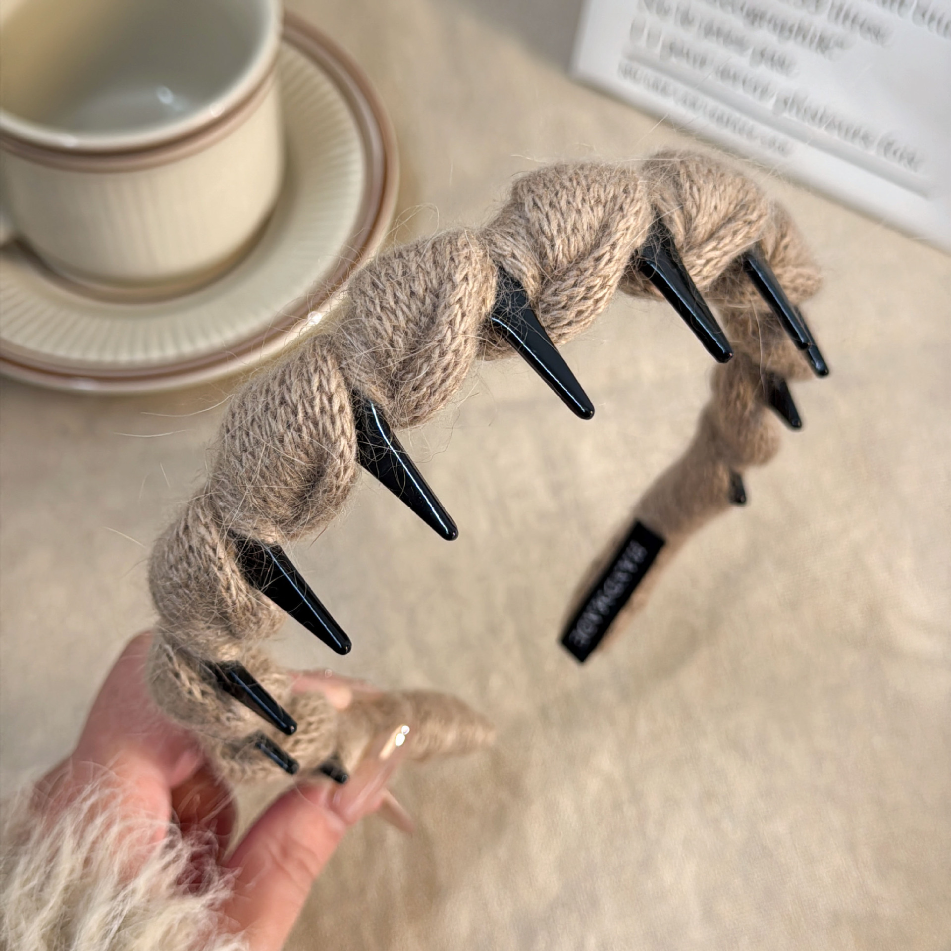 76#Khaki yarn wrap