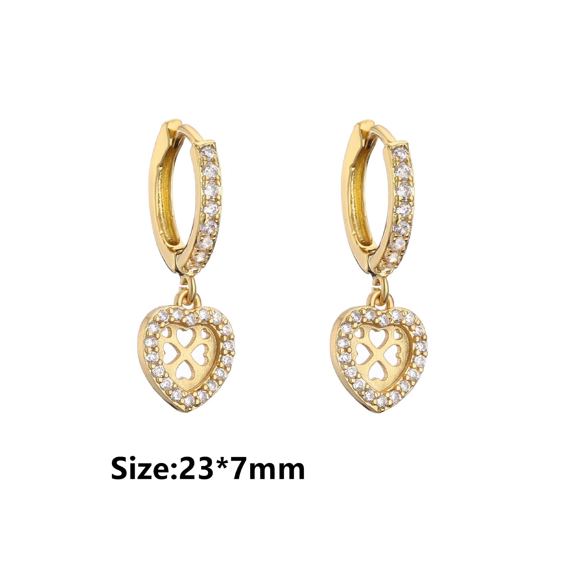 10g Weight Zircon Inlay Material Earrings Classification Wedding, Birthday Occasion Copper Material Geometric Pattern Women'S Gender Plating Design Fashion Style Fashion Geometric Plating Copper Zircon Earrings 23