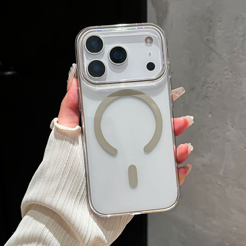 苹果17promax手机壳 透明磁吸pc简约硬适用iphone16pro创意保护套|undefined