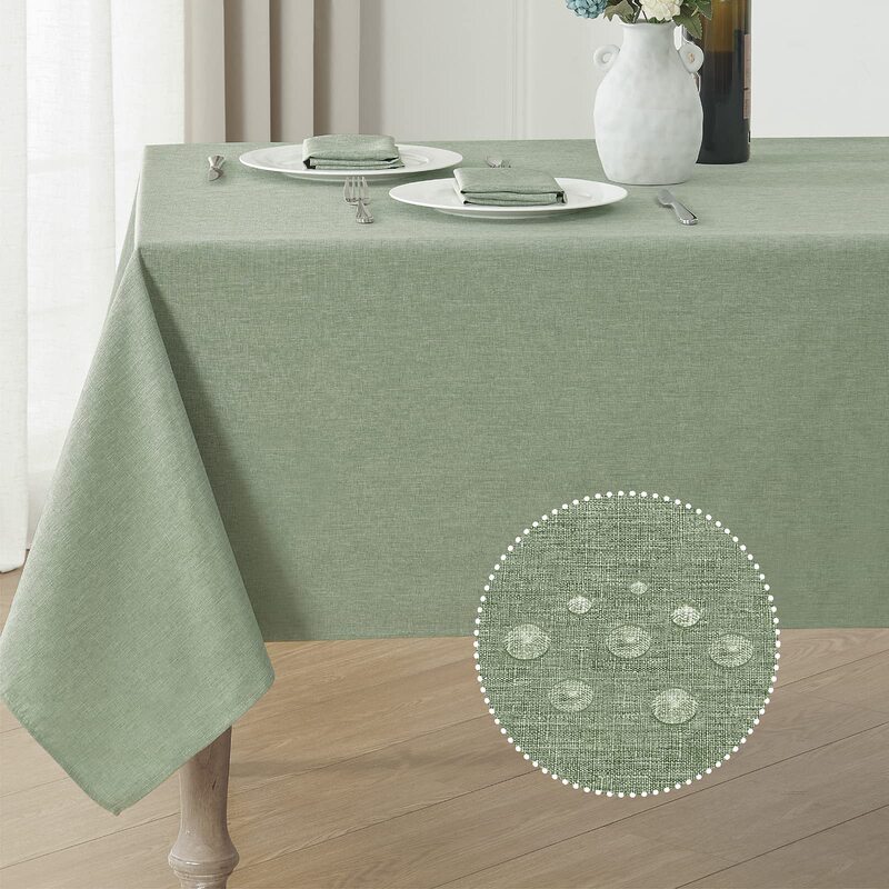 Yingchuang's new birthday party decoration props grass green solid color linen waterproof and oil-proof Yingchuang's new birthday party decoration props grass green solid color linen waterproof and oil-proof