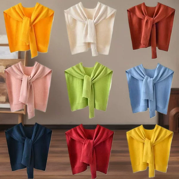 Solid Color Shawl for Women, 2026 New Spring and Autumn Striped Knit Thin Shawl to Pair with Sweaters, Shirts, and Scarves