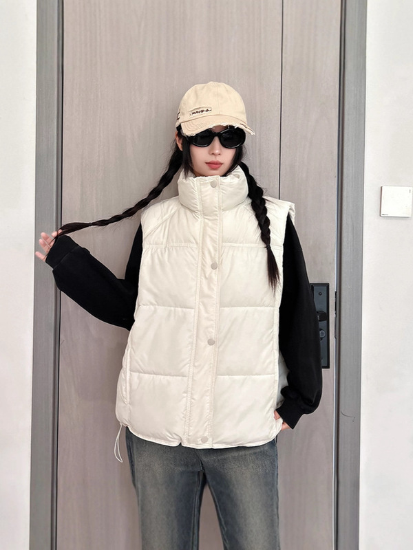 外穿立领羽绒棉马甲女秋冬季2025年新款坎肩背心外套马夹上衣女装|undefined