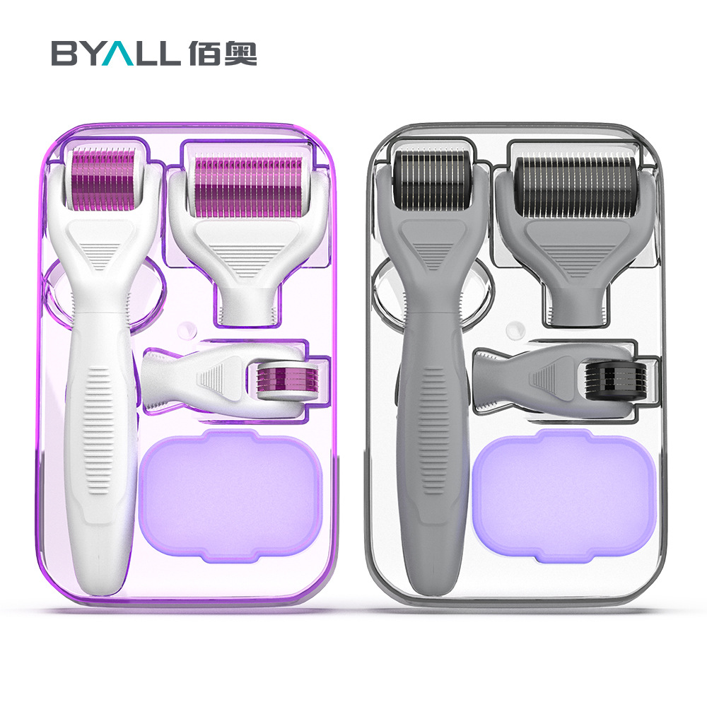 跨境厂家美容院微针套装四合一水光滚轮械字号面部嫩肤钢针多功能