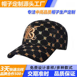 高级帽子满顶刺绣纯棉棒球帽定制男女款加宽显脸小鸭舌帽工厂
