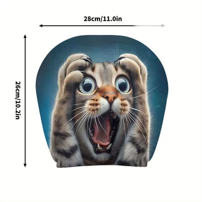 Universal seat cover — seat cover - cat-hugging-head-double-sided-printing-1-piece