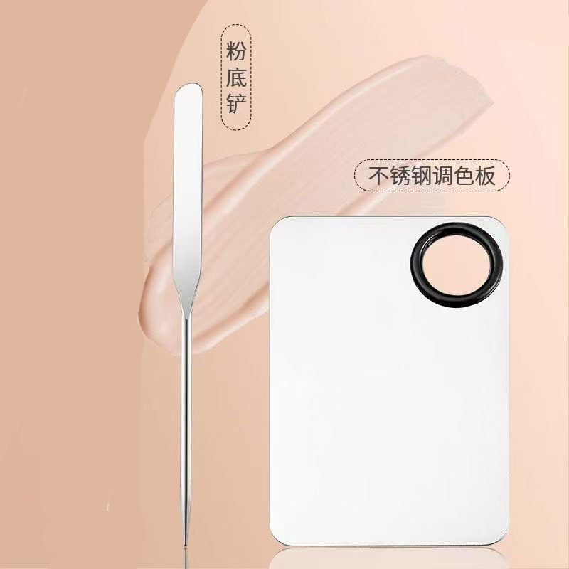 不锈钢粉底铲刮刀粉底液铲刮板刮勺多功能调和棒工具便携调色板|undefined