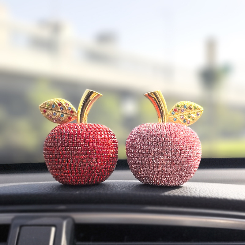 Cross-Border Crystal Apple Decoration Gift Safe Birthday Holiday Gift Car Car Creative Diamond Christmas Ornaments
