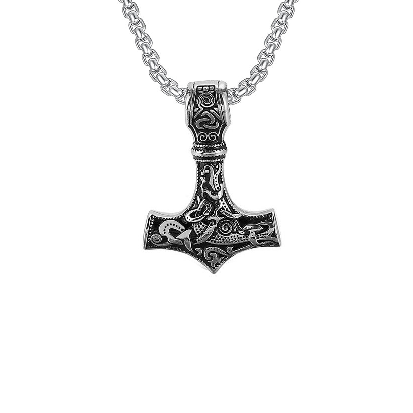 Stick Hammer Cross Hanger Rock Nieuw Product Roestvrijstalen Ketting Hangtag_voghion.com