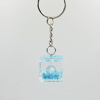 Three dimensional square crystal, pendant, brand keychain