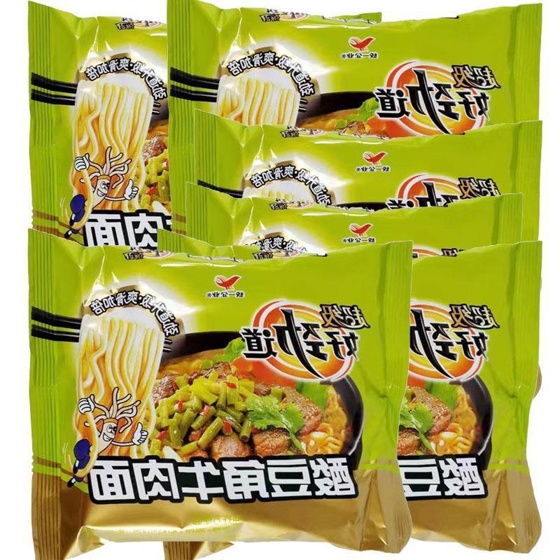 方便面好劲道酸豆角牛肉面101克袋装营养泡面速食夜宵包邮|undefined