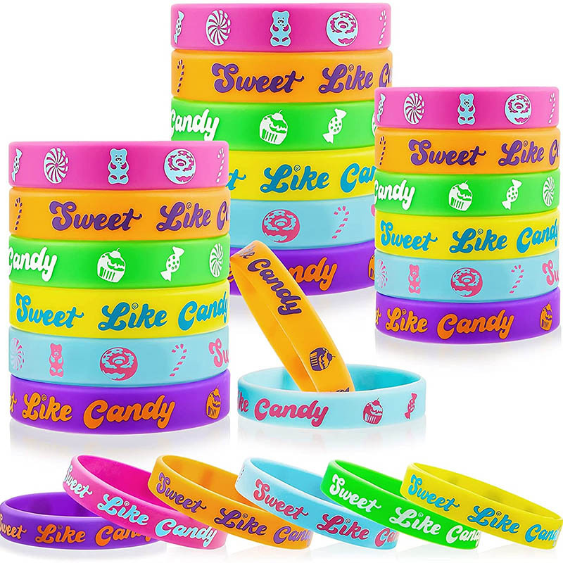 Pulsera de silicona cóncavo-convexo Impresión logotipo personalizado letras láser caucho muñeca Correa fabricante color sólido luminoso deportes pulsera