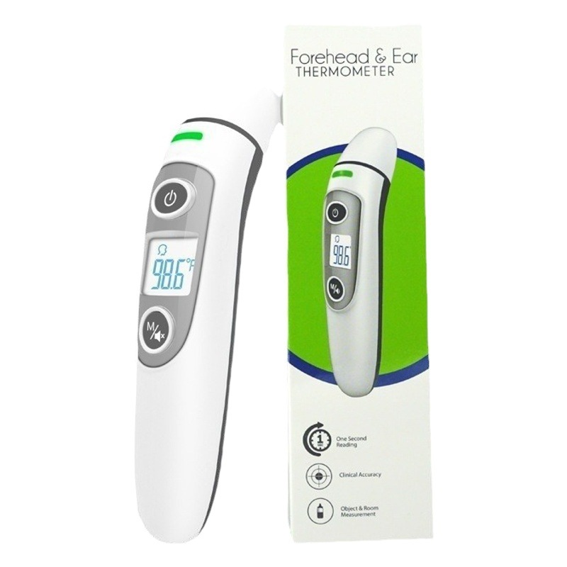 Termómetro infrarrojo sin contacto para frente y oído, con certificaciones completas, dropshipping transfronterizo.
