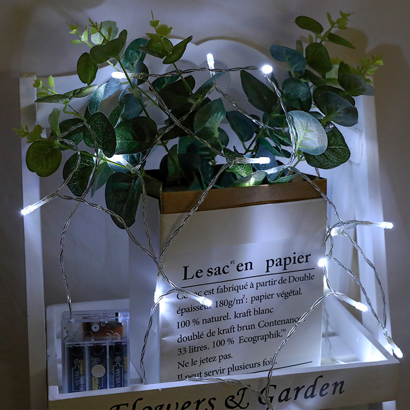 Función LED8 transfronteriza caja de batería a prueba de agua Cadena de luz decorativa de Navidad luz de la estrella fabricante