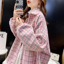 外套女春秋格子宽松衬衣女外穿百搭外套衬衫洋气2025年新款
