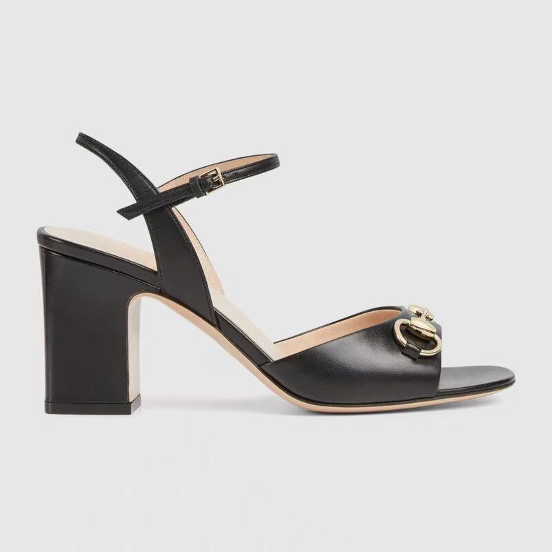 Foreign Trade Gujia Women's Horsebit Buckle Square-Toe Chunky Heel Open-Toe Sandals European and American Style Super High Heel 2026 New Model