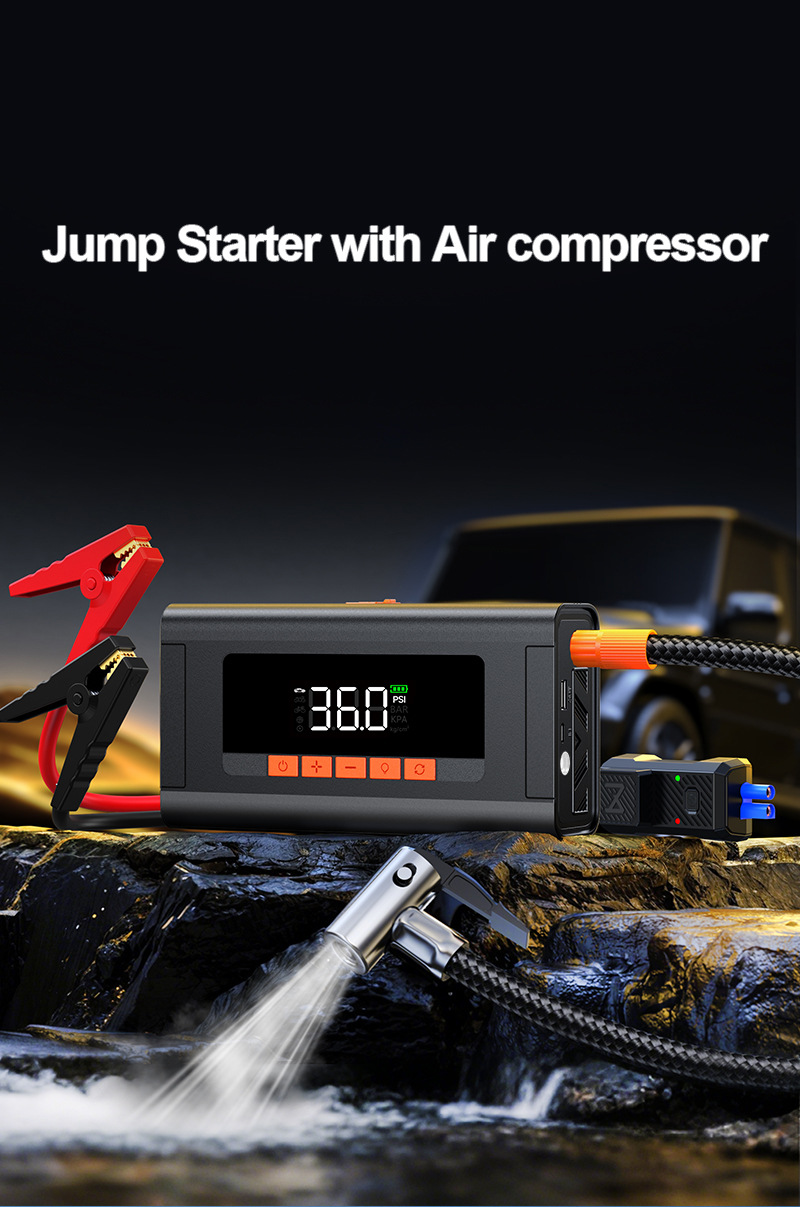 Cross-Border Car Emergency Starting Power Supply Air Pump All-In-One New Multi-Functional Portable Car Power Bank N10