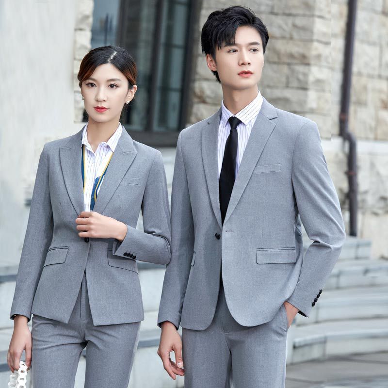Men's and Women's Same Non-ironing Elastic Suit Jacket Set Men's Business Professional Formal Dress Groom's Wedding Dress Free Shipping