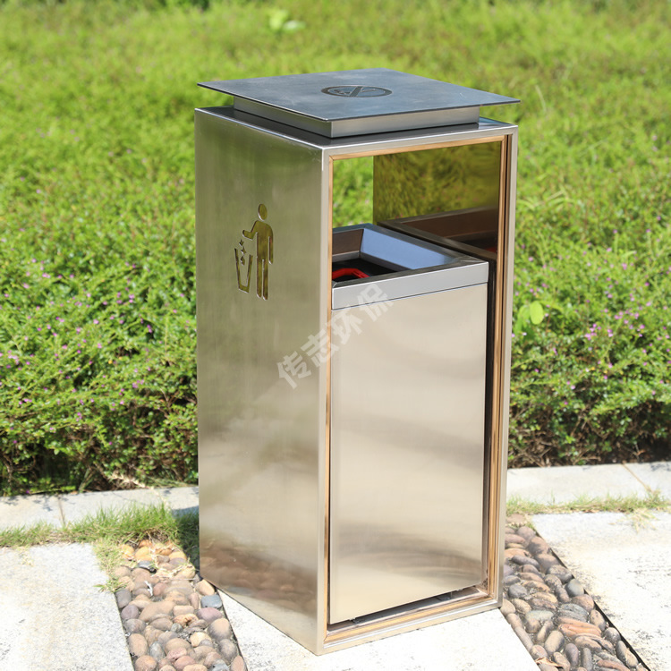 Spot indoor Square residential high-end boutique shopping mall office elevator stainless steel trash bin Spot indoor Square residential high-end boutique shopping mall office elevator stainless steel trash bin