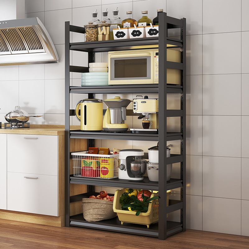 Carbon steel kitchen rack floor-standing multi-layer microwave…