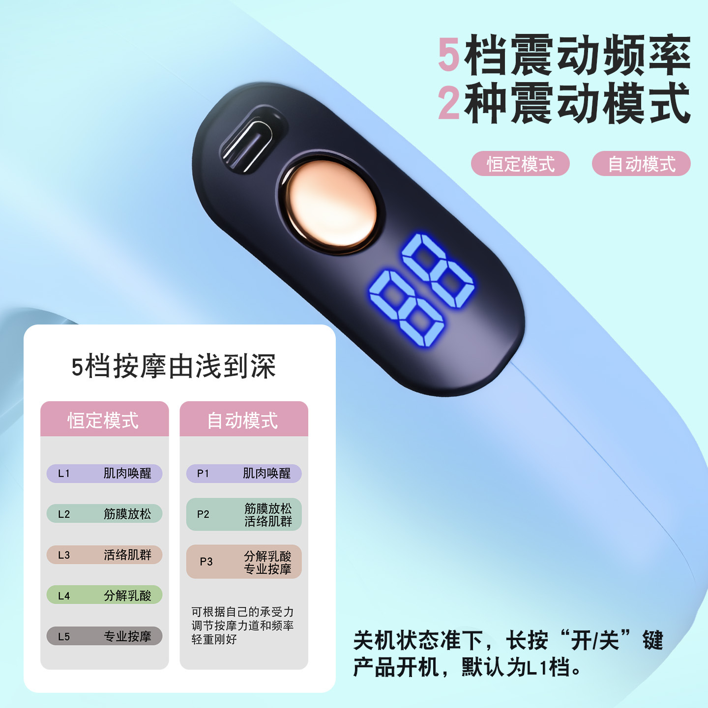 충전식 미니 진동 근막 마사지 링 목·등·허리·다리용 요가 마사지기