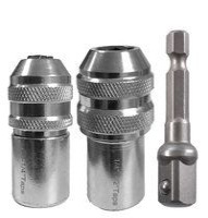 Double knurled large and small chuck plus connecting rod