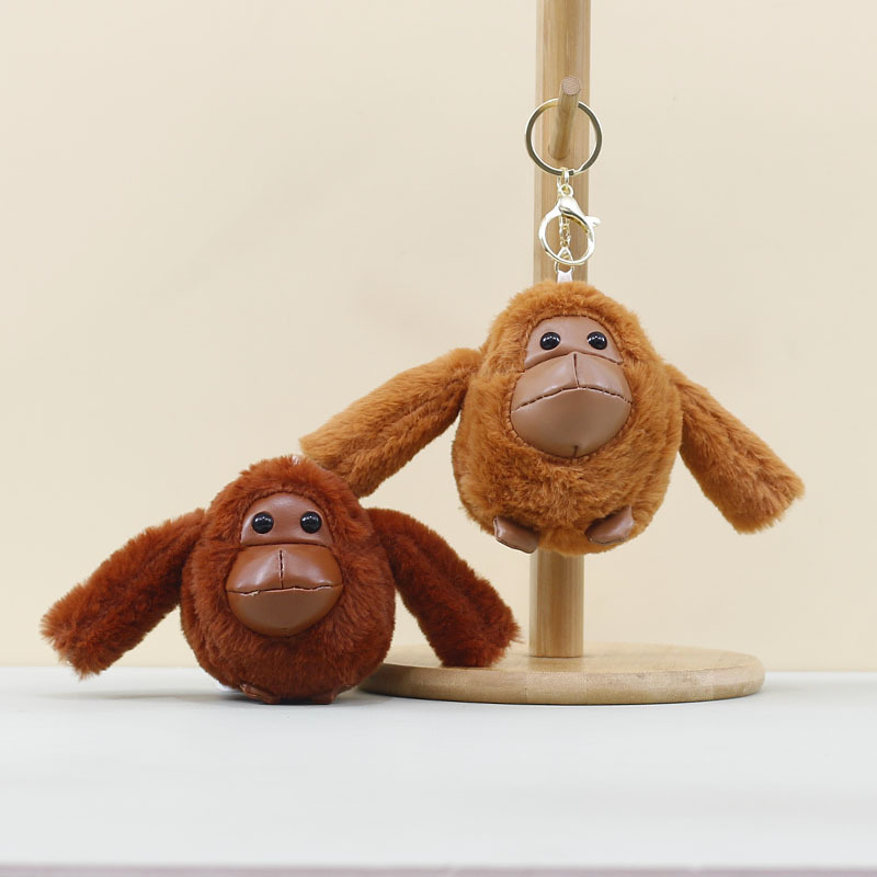 Trendy Long-Armed Monkey Pendant Cute Plush Toy Monkey Doll Gorilla Bag Charm Keychain Doll