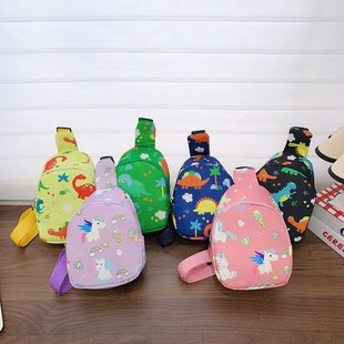 Cartoon Anime Boys and Girls Chest Bag Mini Cute Fashionable Dinosaur Baby Crossbody Bag 2025 New Kidsren's Bag