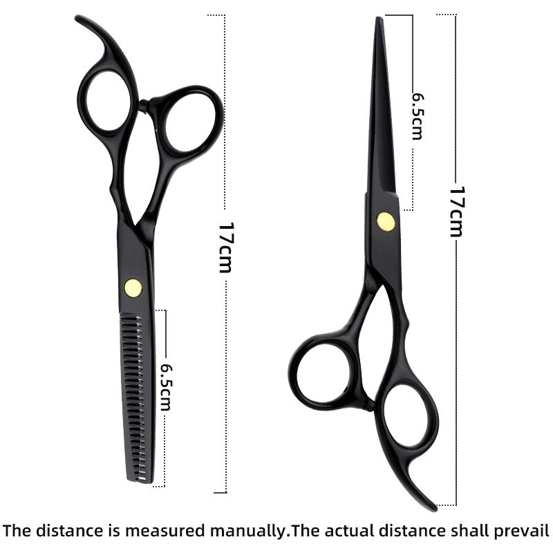 Tijeras de peluquería al por mayor del fabricante, juego de peluquería de 12 piezas de acero inoxidable, dientes planos profesionales para cortar y adelgazar flequillo