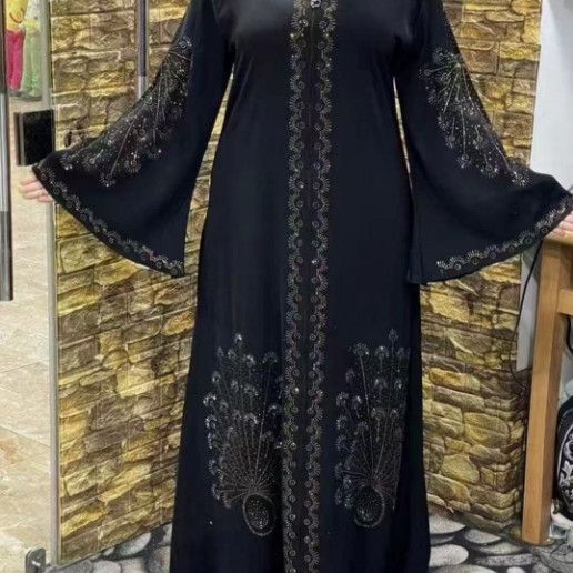 New Fashion 2025 African Plus Size European and American Foreign Trade Women's Dress Elegant High Quality New Chinese Style Commuter Style
