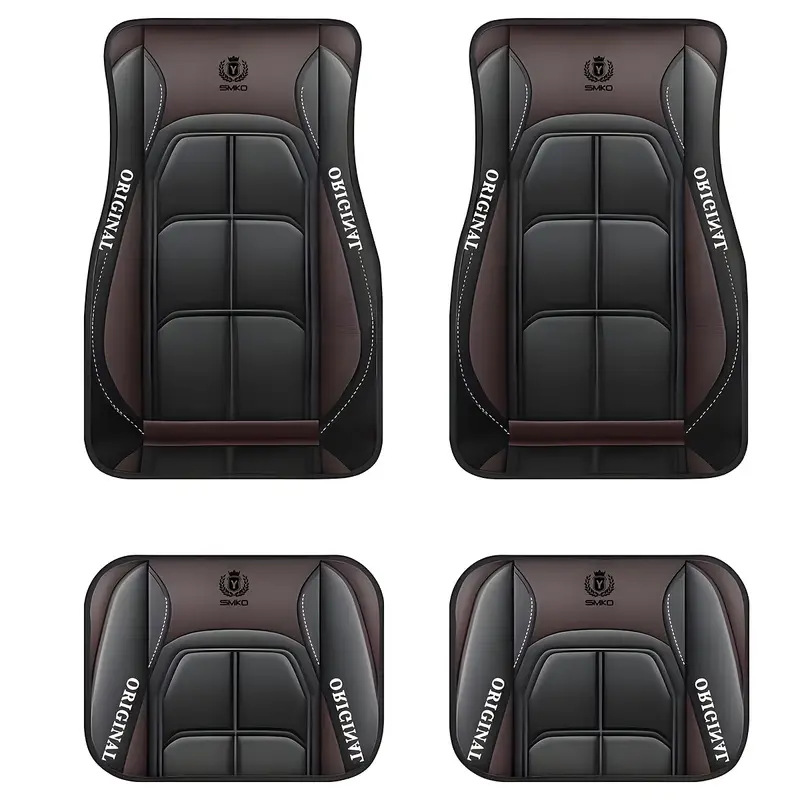 TEMU retro estilo nórdico alfombra de pie de coche alfombra de cuatro piezas tapete resistente a las manchas almohadilla de pie Amazon TEMU al por mayor