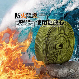 100 m Military Green Nylon Silk Braided Mesh Tube Telescopic Flame Retardant Snakeskin Shock-proof Mesh Cable Protection Sleeve
