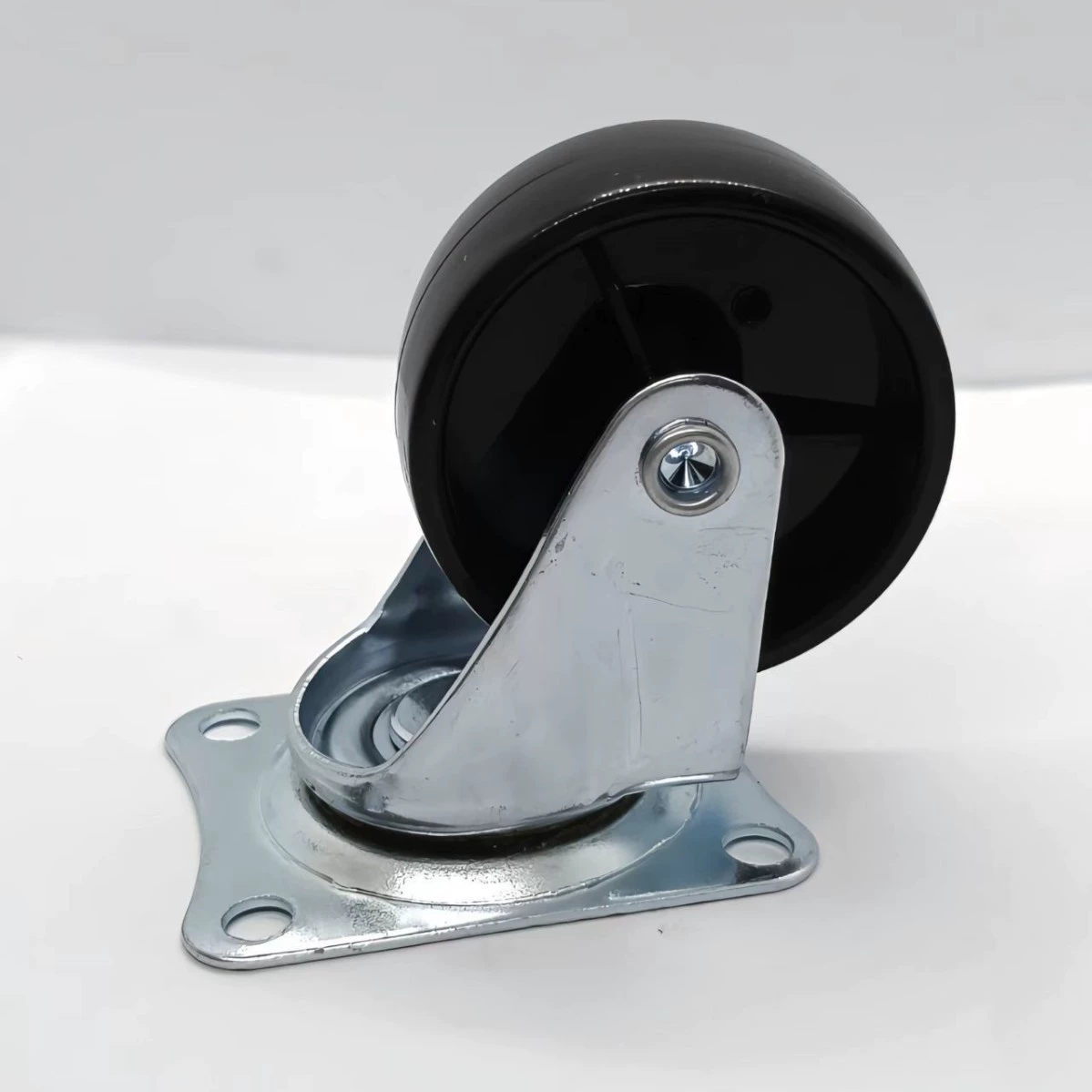 2inch черных колесиков из полипропилена для мебели, тележек и стеллажей, бесшумные, с плоским основанием, передвижные, универсальные, тихие и плавные в движении.