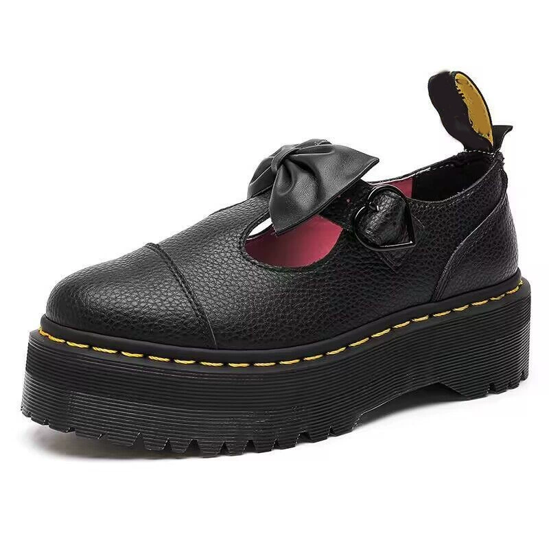 Совместная серия BOSITU COV плачет смайлик Мэри Джейн с луком любви личи с мягкой кожей женские туфли с кексами