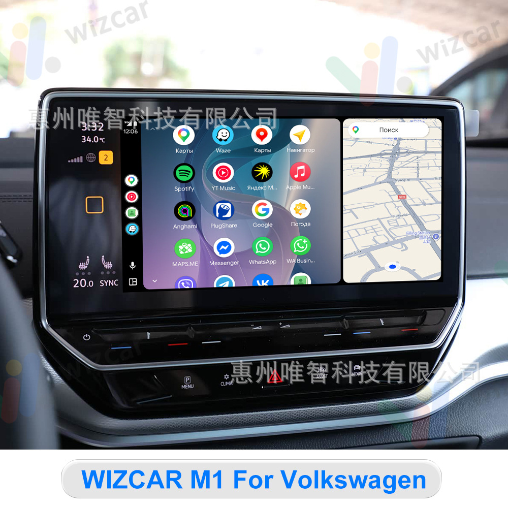 Volkswagen Id6 Id4 Wizcar M1 Google Waze Maps Spotify Music