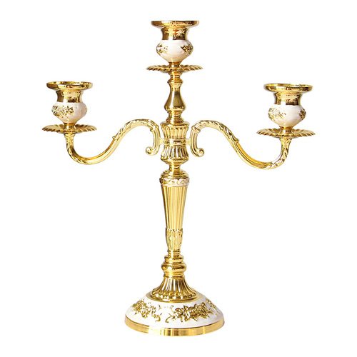 Candlestick ornaments European retro three-headed five-headed candlestick hotel wedding candlestick Western restaurant candlelight dinner