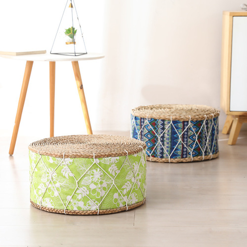 Thickened Straw Futon Cushion, Tatami Floor Seat Stool, Woven Floor Mat, Living Room Rug, Home Use