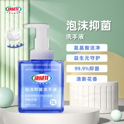 康威龙家用儿童抑菌宝宝按压起泡易冲洗成人滋润薰衣草泡沫洗手液|ms