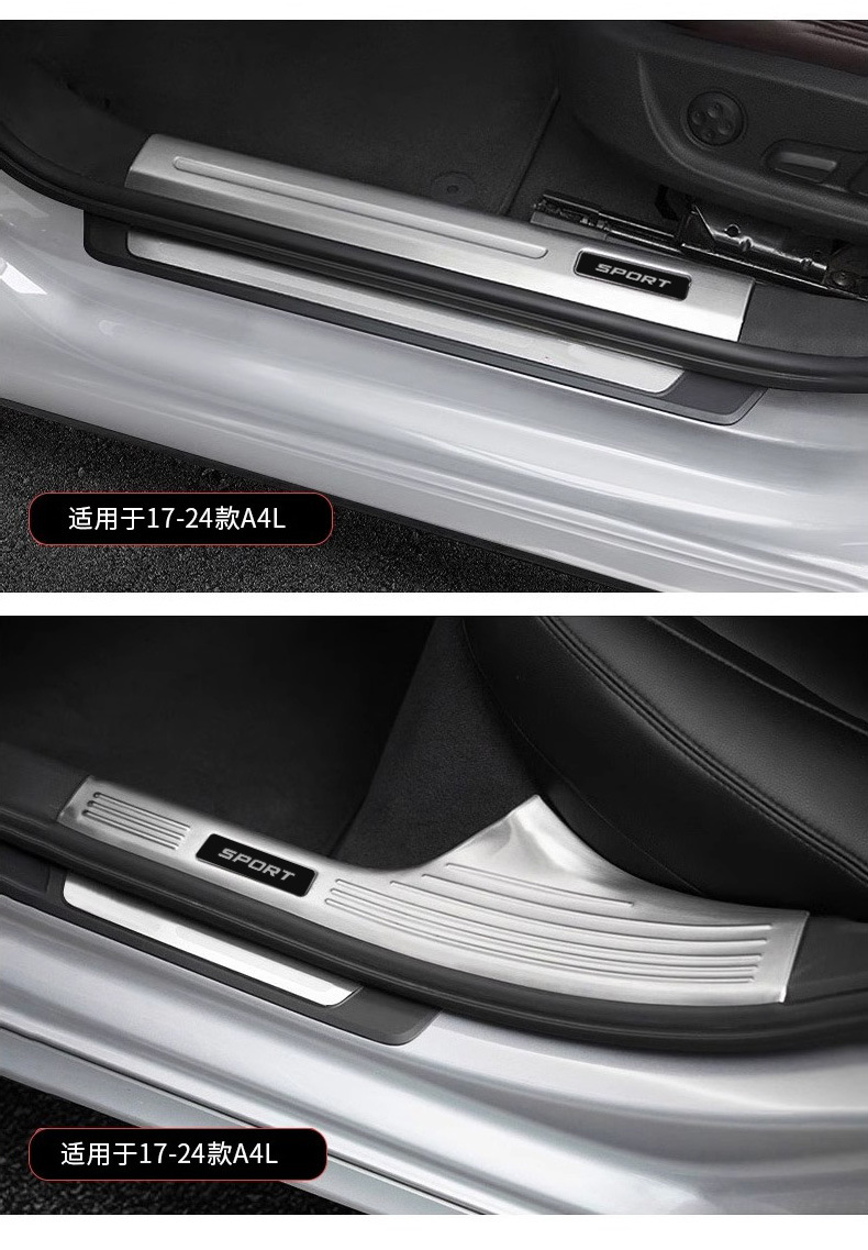 Suitable for Audi Door Sill Strip A6L/Q5L/A4L/A3L/Q3 Modified A7L Welcome Pedal A5 Interior Decoration