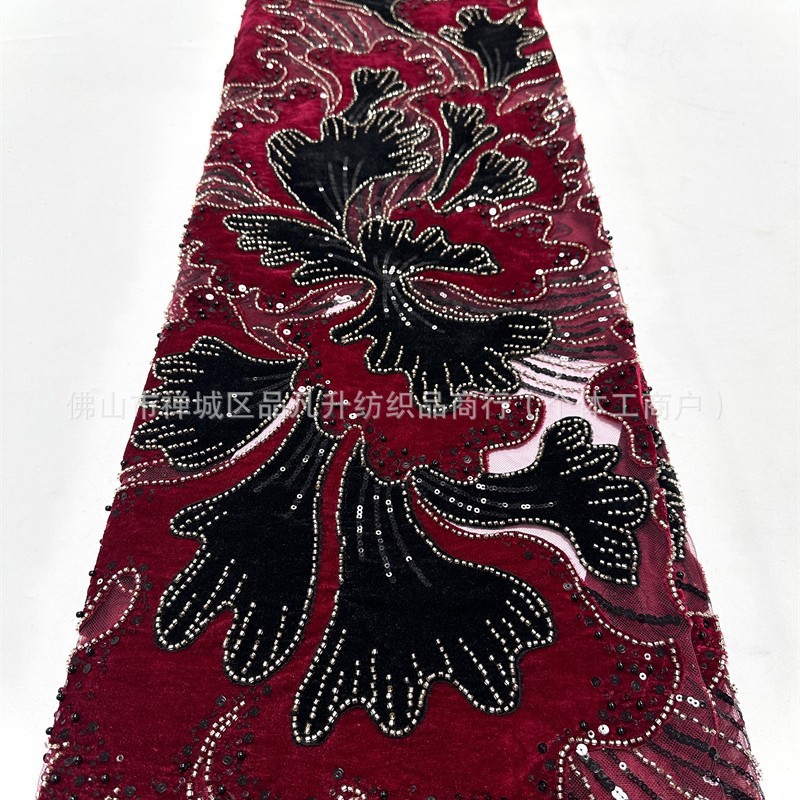 Vestido de moda tela pesada de lana cuentas esquinillas comercio exterior transfronterizo Amazon al por mayor vestido de novia