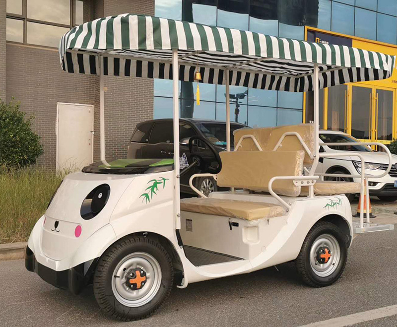 Wuling Electric Golf Cart for Resort Community Transportation, Shuttle Service, Sightseeing Cart, Golf Course, Cartoon Design, Long Battery Life