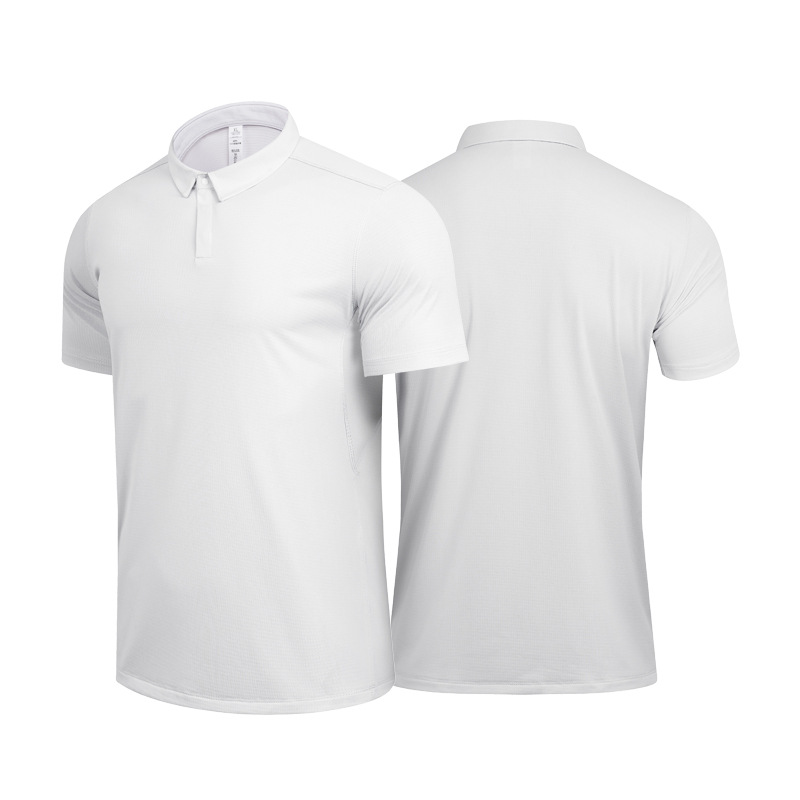 LULU nueva camisa de polo de tenis deportivo de secado rápido Golf ligero transpirable de manga corta hombres y mujeres al por mayor transfronteriza