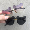 Children's sunglasses for boys, sun protection cream, decorations, glasses solar-powered, new collection, Korean style, UF-protection